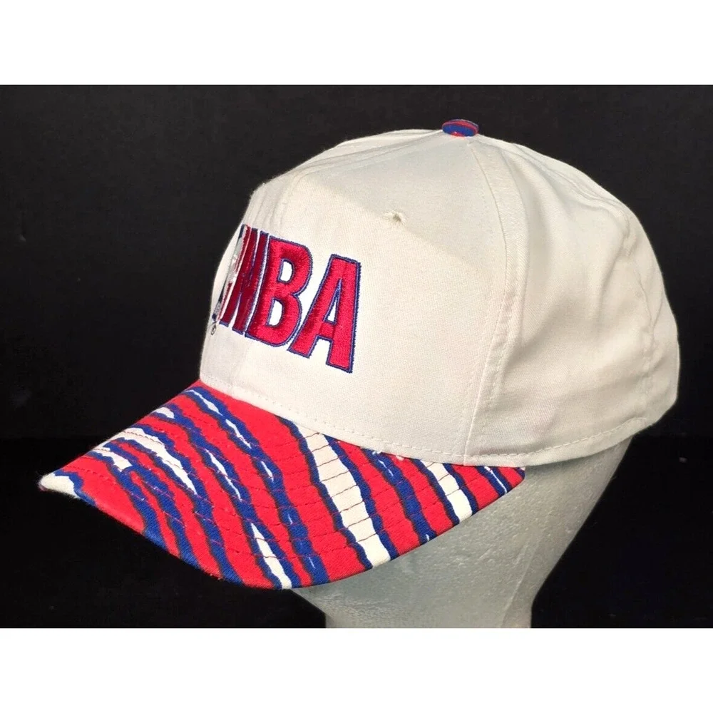 Zubaz Officially Licensed NBA Snapback Red White & Blue Hat Cap, Made in USA